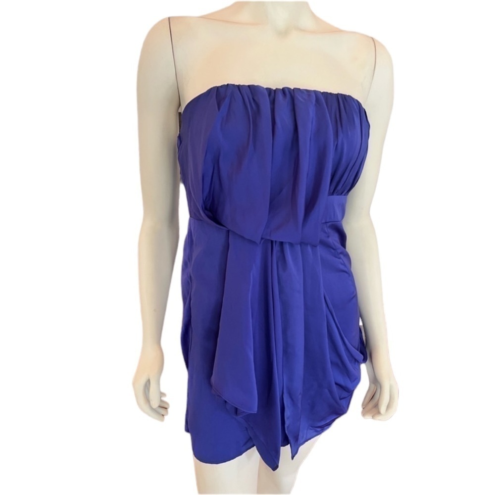 Canna, Sexy Purple Strapless Dress